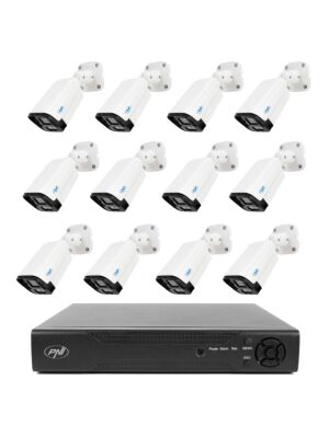 NVR PNI House IP716 videobewakingspakket en 12 PNI IP125 camera's met IP, 5MP