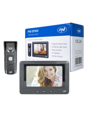 PNI DF930 video-intercom met 1 monitor, 7 inch LCD-scherm, 800x480, elektromagnetische yala-uitgang, zwart