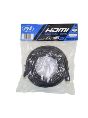 PNI H1000 High-Speed 1.4V HDMI-kabel, plug-in, Ethernet, verguld, 10m