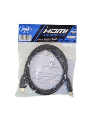 HDMI PNI H150 High-Speed 1.4V-kabel, plug-plug, Ethernet, verguld, 1,5 m