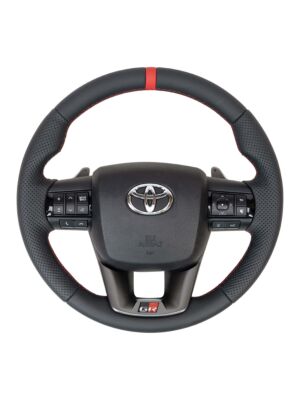 Lederen stuurwiel met airbagverwarming en spaken voor Toyota Hilux GR