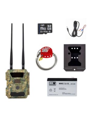 PNI Hunting 400C PRO 24MP jachtcamerakit, veiligheidskoffer en kabel, 7,2 Ah batterij en 32 Gb kaart