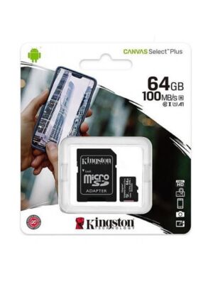 MicroSD Canvas Select Plus-geheugenkaart, 64 GB, 100 MB / s, met adapter