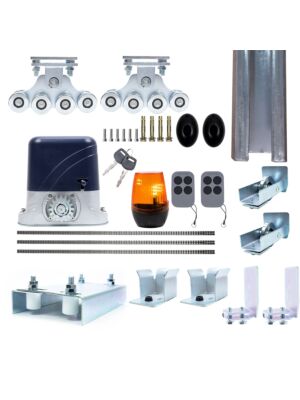 Complete automatiseringskit voor zelfondersteunende poorten PNI AP800D, motor, wielen, fotocellen, afstandsbediening, lamp, 6 meter rack,