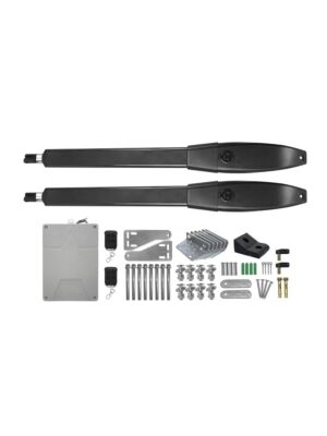 PNI MAB410S draaipoortautomatiseringskit met 2 afstandsbedieningsmotoren en een bedieningspaneel van poortlengte maximaal 2 x 4 m gewicht