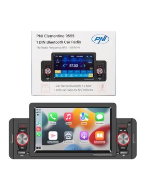 Auto MP5-speler PNI Clementine 9555 1DIN display 5 inch 4 x 50W, Bluetooth, FM-radio, Carplay, RDS-functie