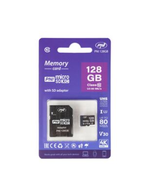 PNI 128GB MicroSD-geheugenkaart met SD-adapter