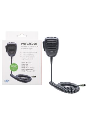 PNI VX6000 microfoon met VOX-functie, met 6 pinnen, voor CB-radiostations