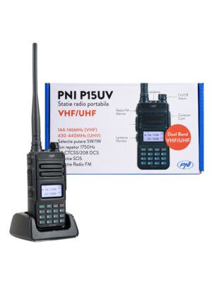Draagbaar VHF / UHF-radiostation PNI P15UV