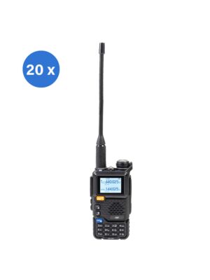 Bax met 20 stuks draagbare VHF/UHF-radiostations PNI P18UV