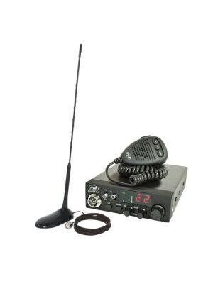CB PNI ESCORT HP 8024 ASQ 12 / 24V-radiostationkit + CB PNI Extra 45-antenne met magneet