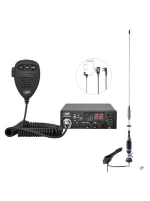 CB PNI ESCORT HP 8001L ASQ radiostation pack + CB PNI S75 antenne met kabel en vaste bevestiging