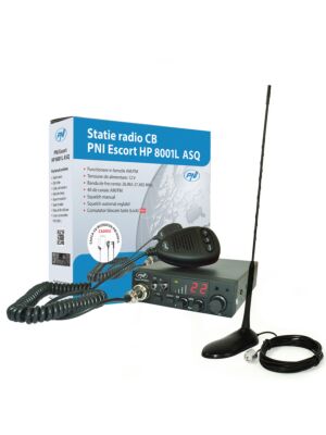 CB PNI ESCORT HP 8001L ASQ radiostationkit + HS81L-hoofdtelefoon + CB PNI Extra 45-antenne met magneet