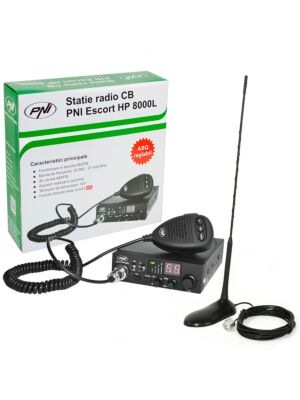 CB PNI ESCORT HP 8000L ASQ radiostation-set + CB PNI Extra 45-antenne met magneet