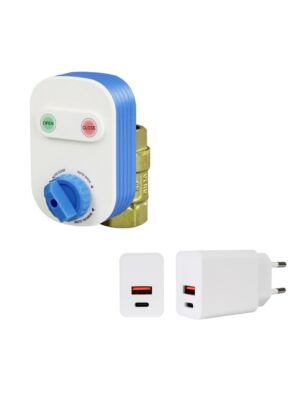 Pakket met intelligente waterklep PNI SV160 en voeding PNI CHG300