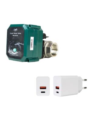 Pakket met intelligente waterklep PNI SV180 en voeding PNI CHG300