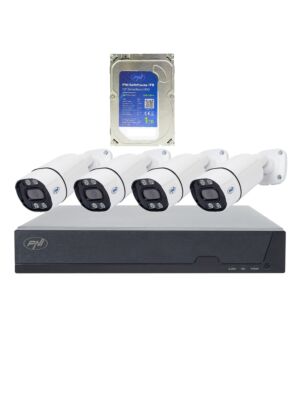 PNI House IPMAX POE 8 videobewakingskit, inclusief NVR met 4 camera's en PNI SafeHouse 1TB harde schijf