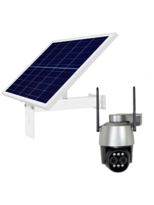 Pakket met PNI House IP574 draadloze videobewakingscamera en PNI PSF6020A fotovoltaïsch zonnepaneel