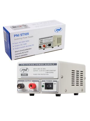 Schakelspanningsbron PNI ST105, ingang 230V AC, uitgang 12V DC, 5A