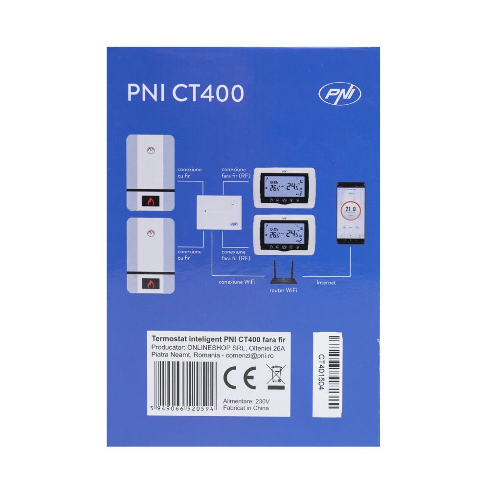 PNI CT410 Pro Slimme Thermostaat, Draadloos, Met Wifi, Bediening Van 2 Zones Via Het Internet Voor Verwarmingssystemen Pompen Magneetventielen Tuyasmart App Hysterese 0 2 Graden C 1617824228 PNI CT410 Pro Slimme Thermostaat, Draadloos, Met Wifi, Bediening Van 2 Zones Via Het Internet Voor Verwarmingssystemen Pompen Magneetventielen Tuyasmart App Hysterese 0 2 Graden C 1617824228