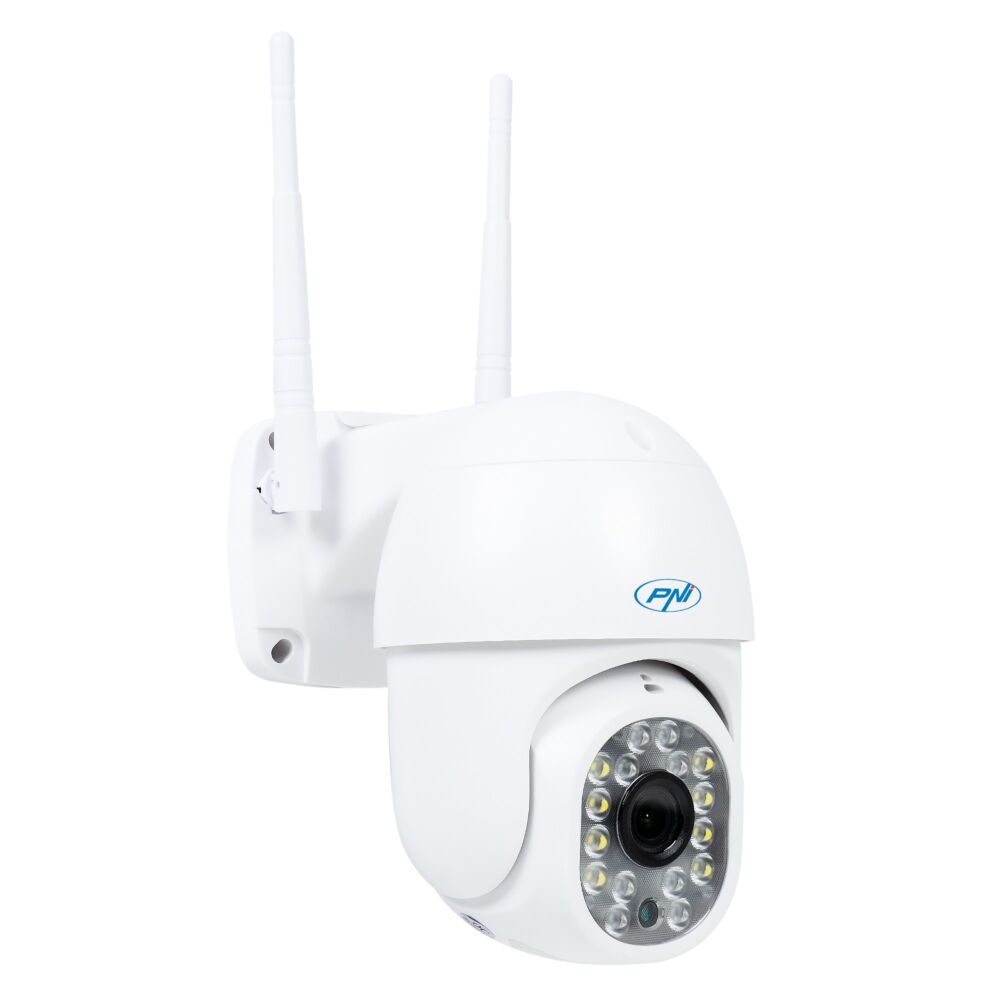 2-delige set PNI IP440 WiFi PTZ draadloze videobewakingscamera, 4MP, digitale zoom, micro SD-slot, stand-alone, bewegingsdetectiealarm, bewegingsregistratie