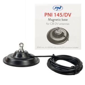 Magnetische voet PNI 145/DV 145mm bevat 4m kabel en stekker PL259