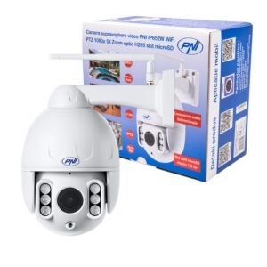 Videobewakingscamera PNI IP652W WiFi PTZ 1080p 2MP 5X Optische zoom H265 microSD slot Nachtzicht 50m IP66 Det alarm
