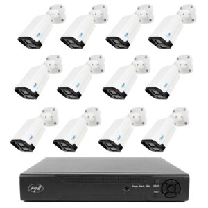 NVR PNI House IP716 videobewakingspakket en 12 PNI IP125 camera's met IP, 5MP