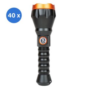 Doos met 40 stuks PNI Adventure F550 Crystal LED-zaklampen