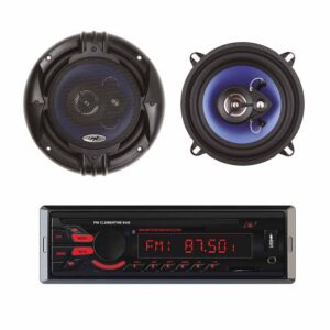 Pakket Radio MP3-autospeler PNI Clementine 8440 4x45w + Coaxiale autoluidsprekers PNI HiFi650, 120W