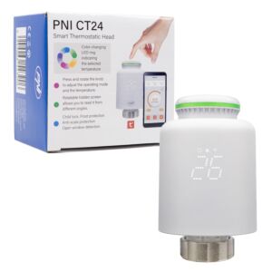 PNI CT24 slimme thermostaatkop voor radiator, Tuya Smart mobiele applicatie