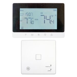 PNI CT50S PRO draadloze slimme thermostaat met wifi voor verwarmingssystemen, minimale hysteresis 0,1 °C, bediening via Tuya