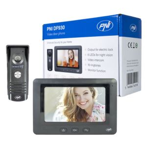 PNI DF930 video-intercom met 1 monitor, 7 inch LCD-scherm, 800x480, elektromagnetische yala-uitgang, zwart