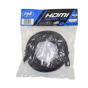 PNI H1000 High-Speed 1.4V HDMI-kabel, plug-in, Ethernet, verguld, 10m