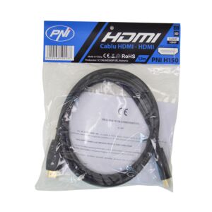 HDMI PNI H150 High-Speed 1.4V-kabel, plug-plug, Ethernet, verguld, 1,5 m