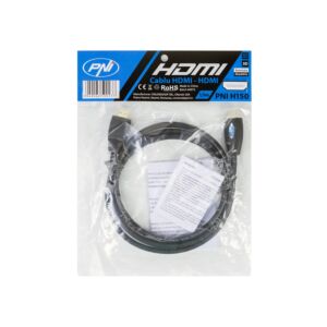 HDMI PNI H150 High-Speed 1.4V-kabel, plug-plug, Ethernet, verguld, 1,5 m