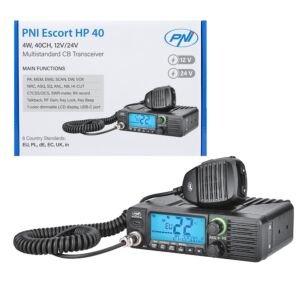 CB-radio PNI Escort HP 40 multistandard, 4W, AM, FM, 12-24V, ASQ, RF Gain