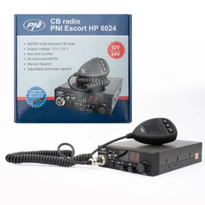 CB PNI-radiostation HP 8024 Escort met instelbare ASQ en 12V-24V-voeding