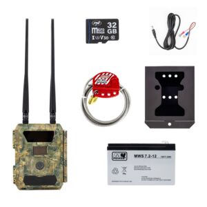 PNI Hunting 400C PRO 24MP jachtcamerakit, veiligheidskoffer en kabel, 7,2 Ah batterij en 32 Gb kaart