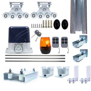 Complete automatiseringskit voor zelfondersteunende poorten PNI AP800D, motor, wielen, fotocellen, afstandsbediening, lamp, 6 meter rack,