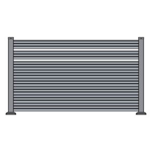 PNI aluminium hekplaat MAB1200 lengte 1,2 m en hoogte 2 m