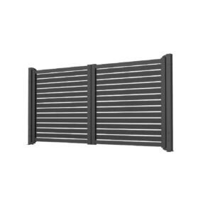 Set aluminium draaideuren voor auto's PNI MAB3000S met twee vleugels van 1,5 m en een hoogte van 1,7 m