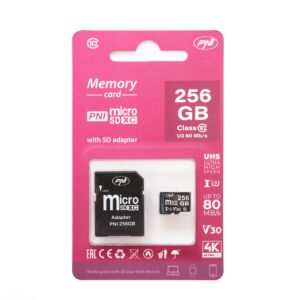 PNI 256GB MicroSD-geheugenkaart met SD-adapter