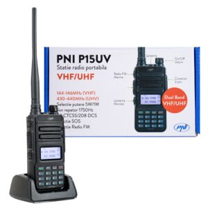 Draagbaar VHF / UHF-radiostation PNI P15UV