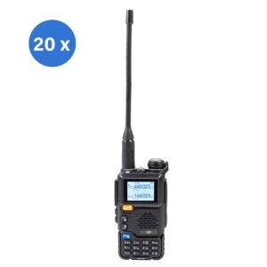 Bax met 20 stuks draagbare VHF/UHF-radiostations PNI P18UV