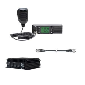 CB-radiostation PNI Escort HP 9500 multistandaard, ASQ, VOX + RX-TX KL203P versterker, AM-FM-SSB, 100W, 12V en PN-kabel