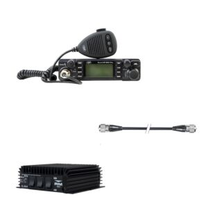 CB-radiostationpakket PNI Escort HP 9001 PRO, ASQ + RX-TX KL203P versterker, AM-FM-SSB, 100W, 12V en PNI R50 kabel
