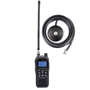 Draagbare CB-radiostationkit PNI Escort HP 92 multi-standaard 4W, 12-24V AM-FM met magnetische BNC-voet