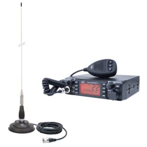 HP 9001 PRO ASQ instelbaar, AM-FM, 12V, 4W + CB PNI ML100 antenne