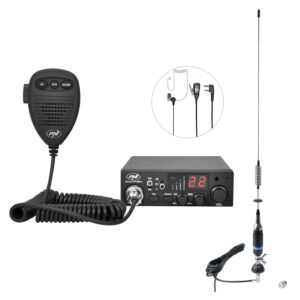 CB PNI ESCORT HP 8001L ASQ radiostation pack + CB PNI S75 antenne met kabel en vaste bevestiging